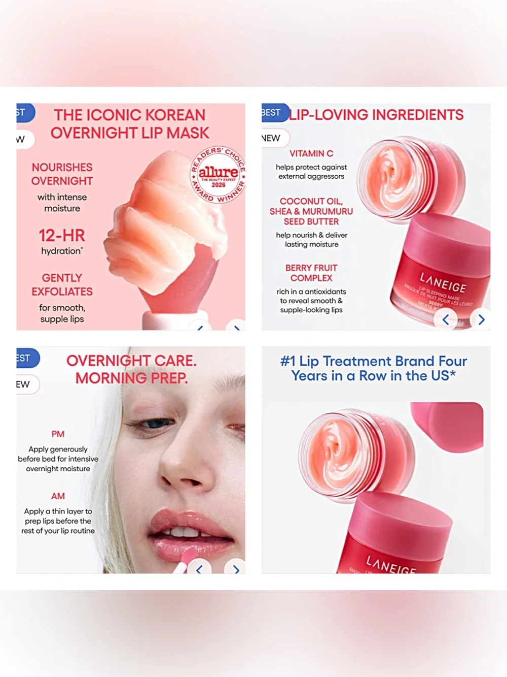 LANEIGE Gummy Bear LIP SLEEPING MASK New Large Size Lip Mask Lip Balm